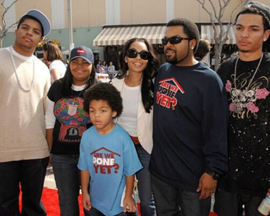 Ice Cube with his family including his wife Kimberly Woodruff, sons O’Shea Jackson Jr. and Darrell Jackson and daughter Karima Jackson