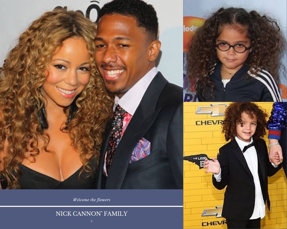 Nick Cannon with his ex wife Mariah Carey , Daughter Monroe and son Moroccan.