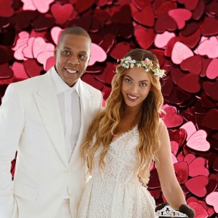 Beyoncé , the wife of Rapper and record producer Jay-Z.