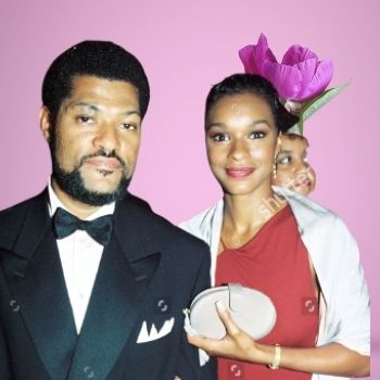 Who is Laurence Fishburne's first wife?